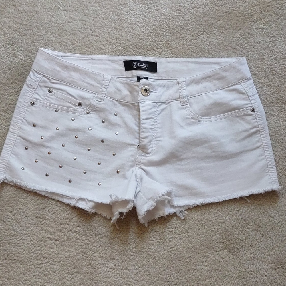 2 for $12! Rewash white denim jean shorts